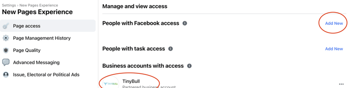 Facebook Access new