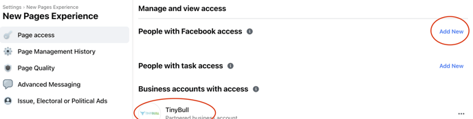 Facebook Access new